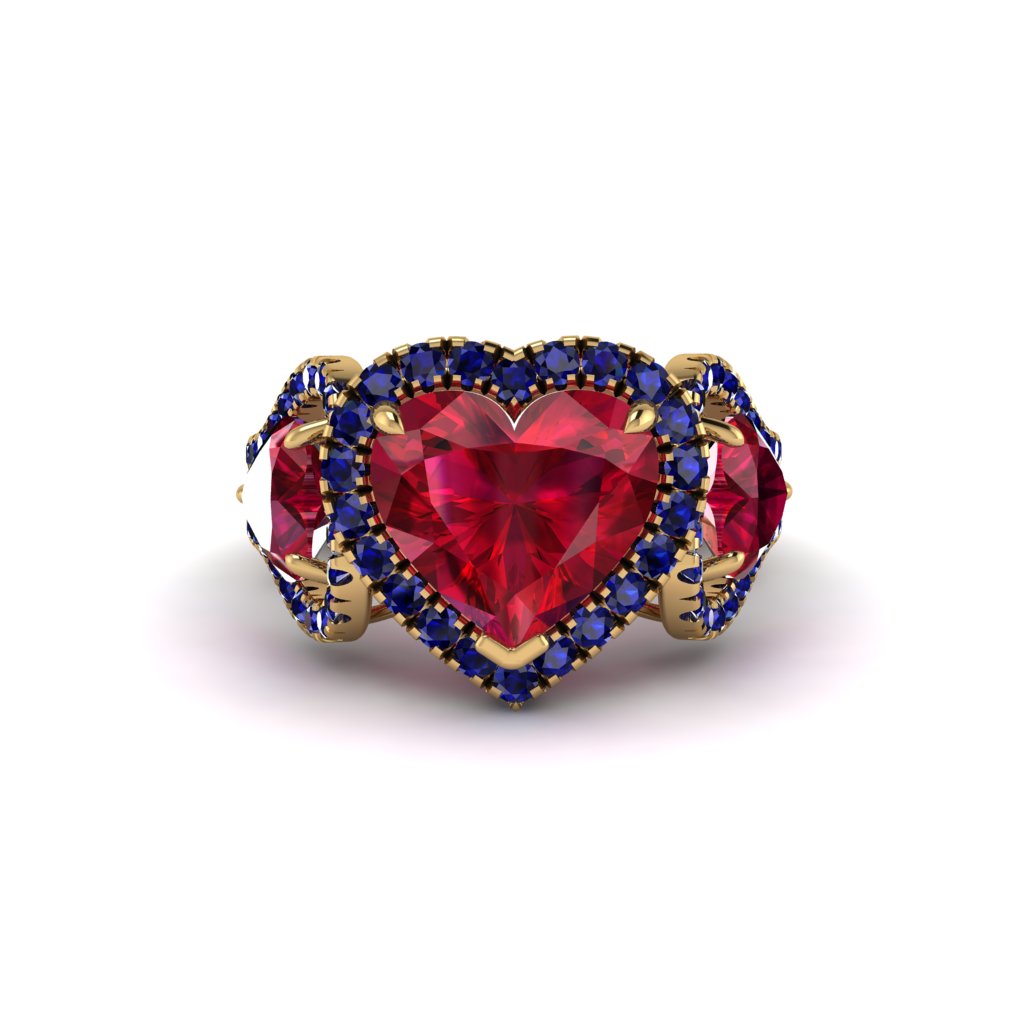 Ruby Eternal Heartbeat Engagement Ring - Aylin No. 70