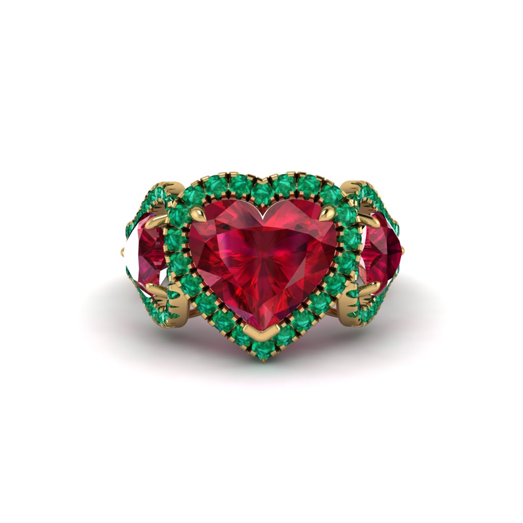 Ruby Eternal Heartbeat Engagement Ring - Aylin No. 25