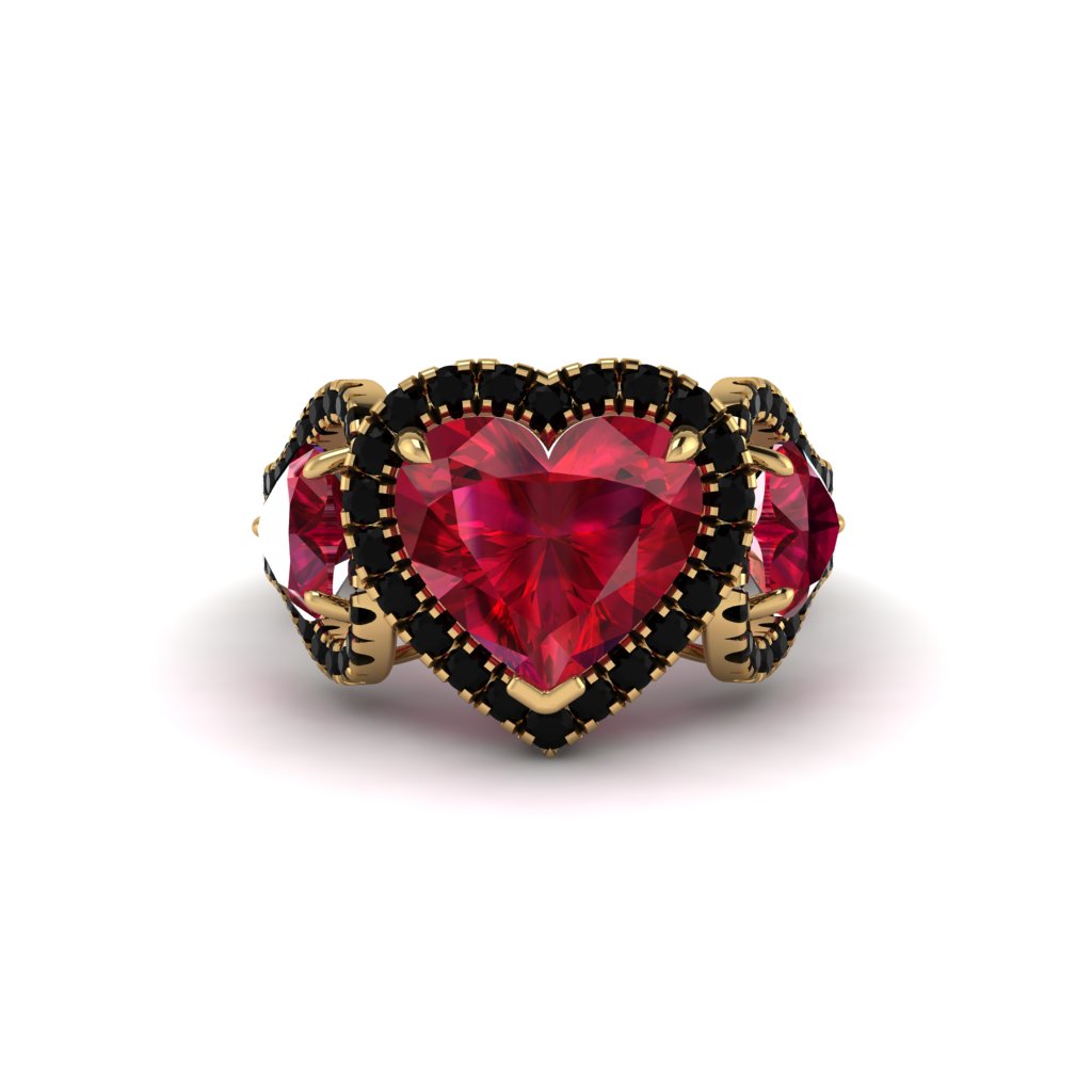 Ruby Eternal Heartbeat Engagement Ring - Aylin No. 40