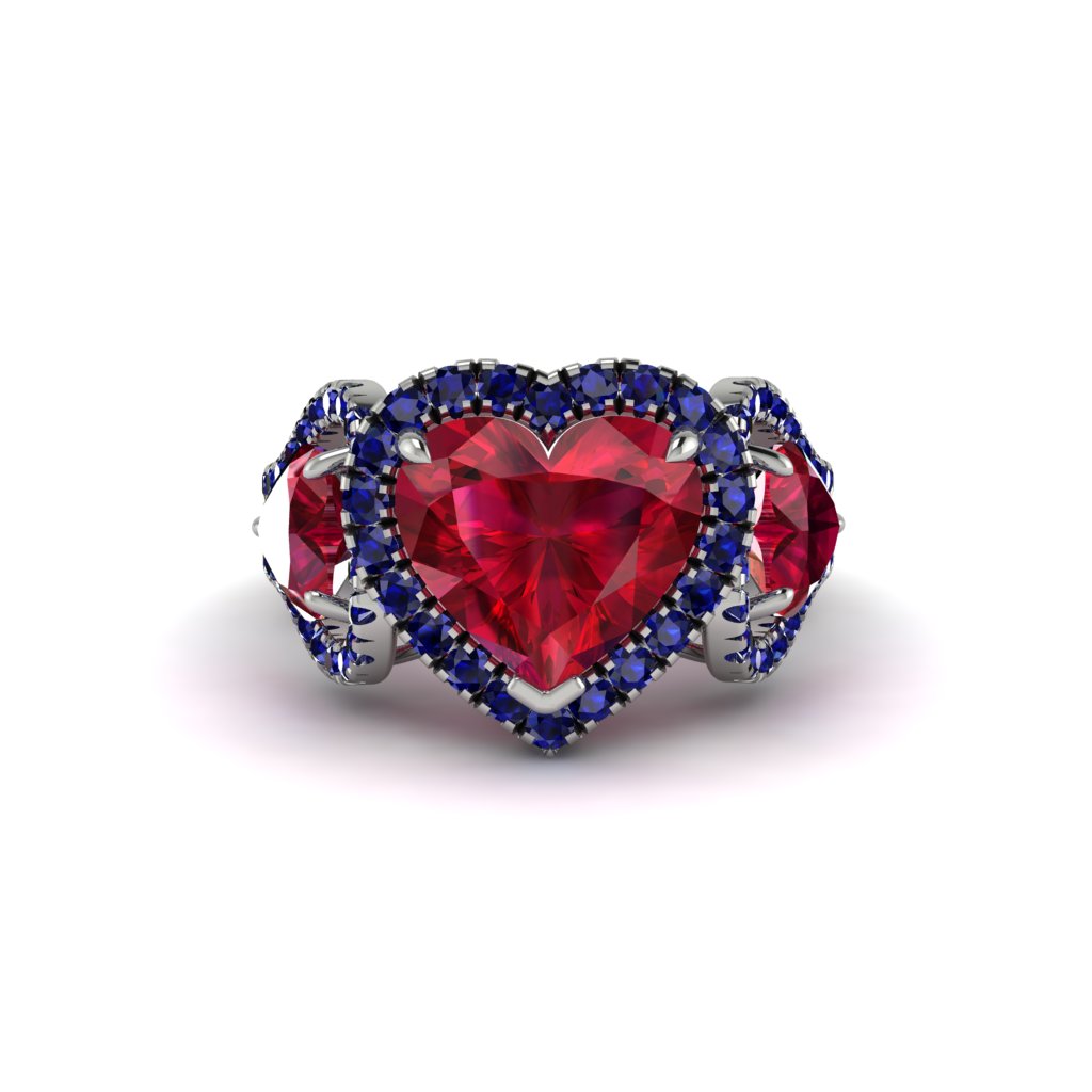 Ruby Eternal Heartbeat Engagement Ring - Aylin No. 72