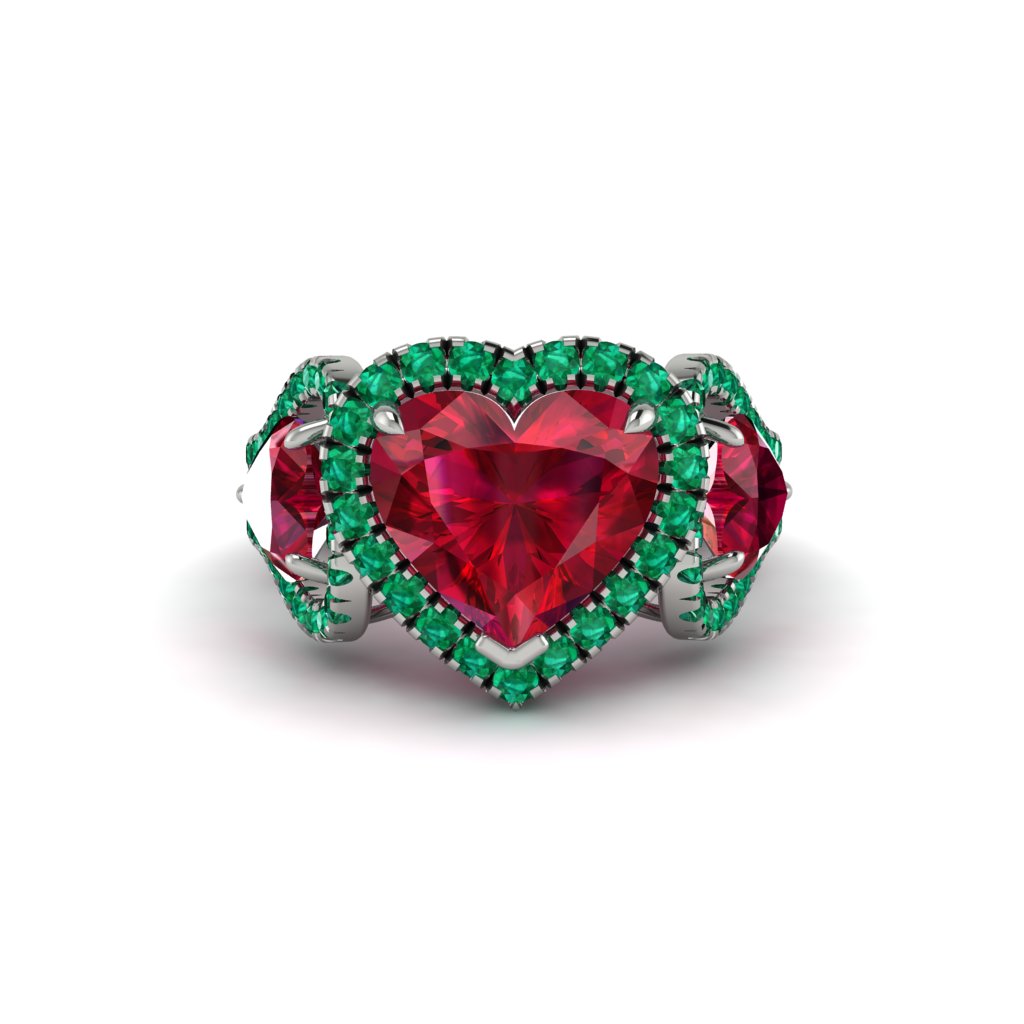 Ruby Eternal Heartbeat Engagement Ring - Aylin No. 27