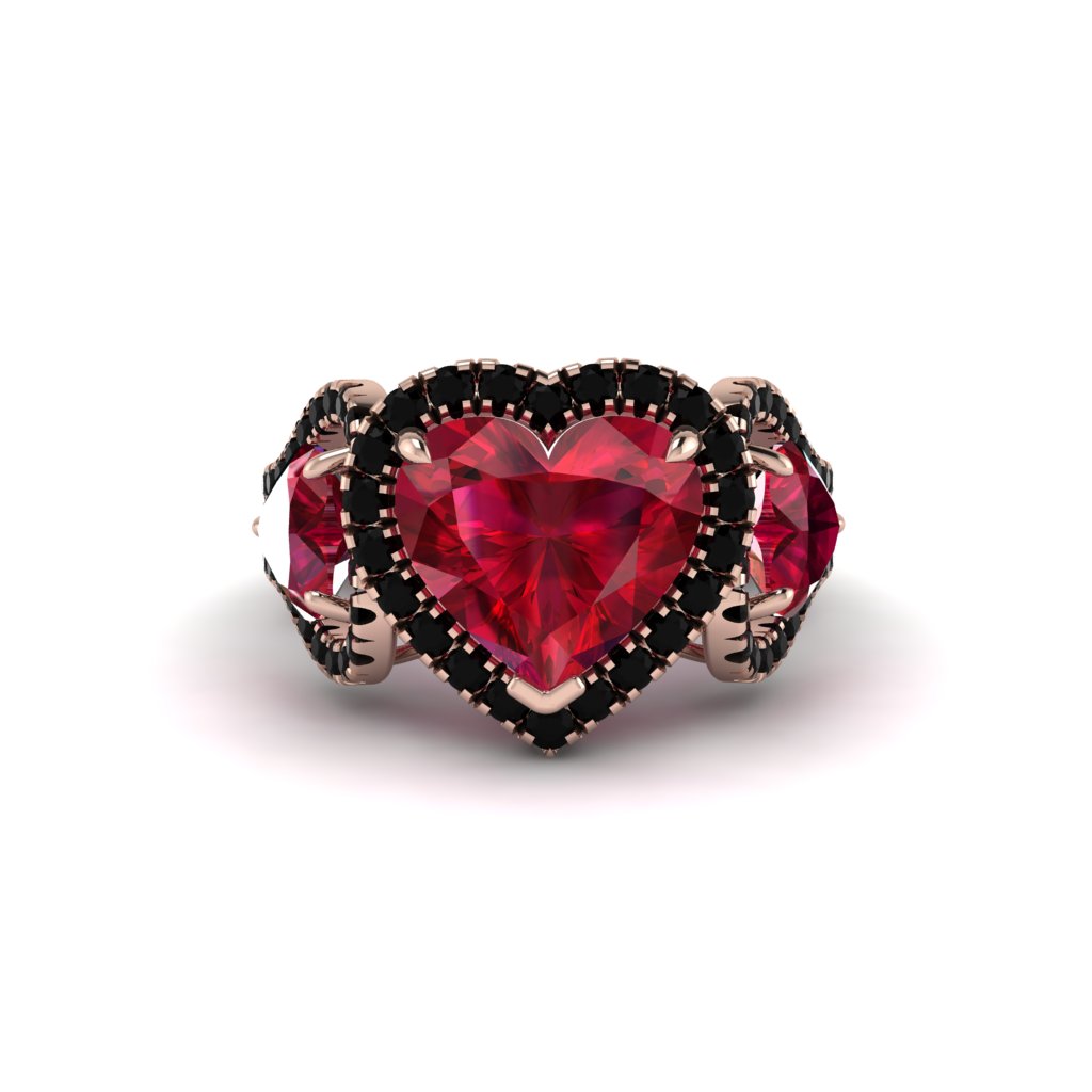 Ruby Eternal Heartbeat Engagement Ring - Aylin No. 41