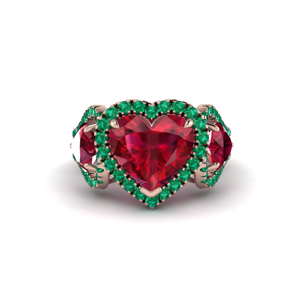 Ruby Eternal Heartbeat Engagement Ring - Aylin No. 26