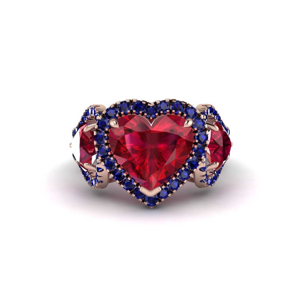 Ruby Eternal Heartbeat Engagement Ring - Aylin No. 71
