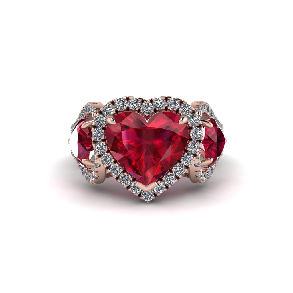 Ruby Eternal Heartbeat Engagement Ring - Aylin No. 11