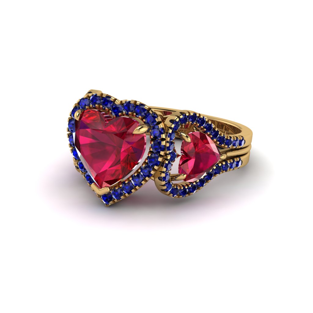Ruby Eternal Heartbeat Engagement Ring - Aylin No. 70