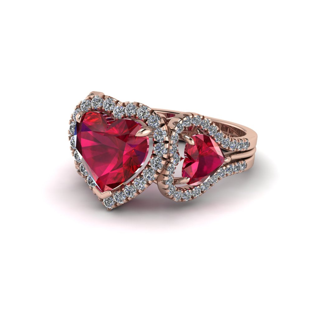 Ruby Eternal Heartbeat Engagement Ring - Aylin No. 11