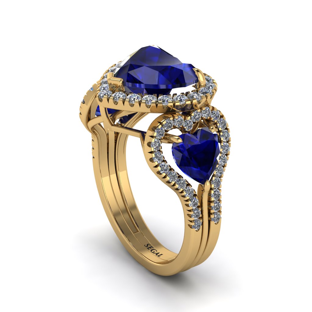 Sapphire Eternal Heartbeat Engagement Ring - Aylin No. 13