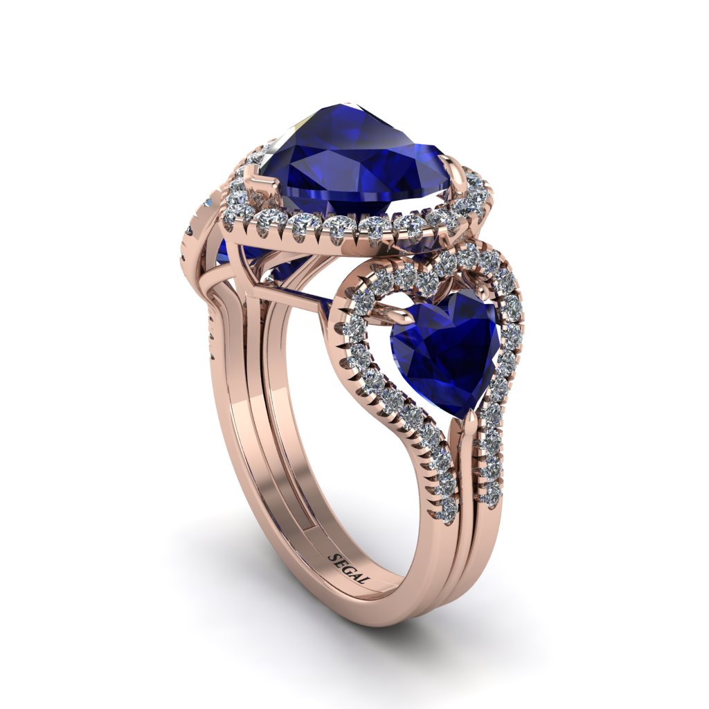 Sapphire Eternal Heartbeat Engagement Ring - Aylin No. 14
