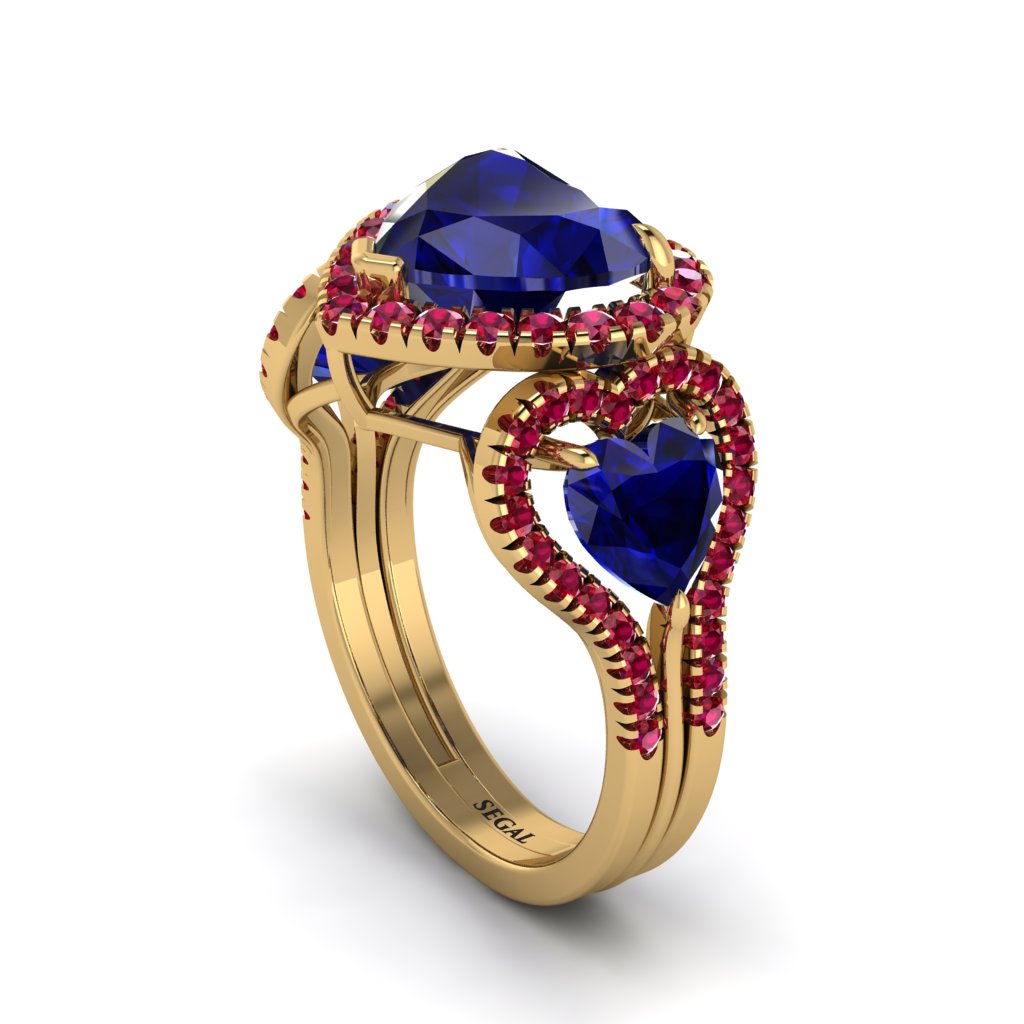 Sapphire Eternal Heartbeat Engagement Ring - Aylin No. 58