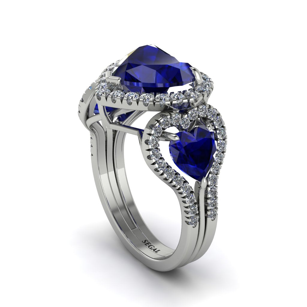 Sapphire Eternal Heartbeat Engagement Ring - Aylin No. 15