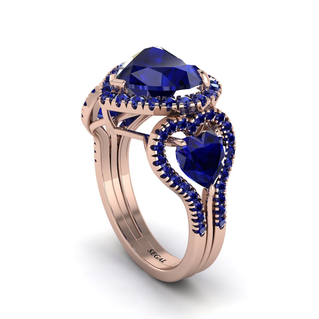 Sapphire Eternal Heartbeat Engagement Ring - Aylin No. 74