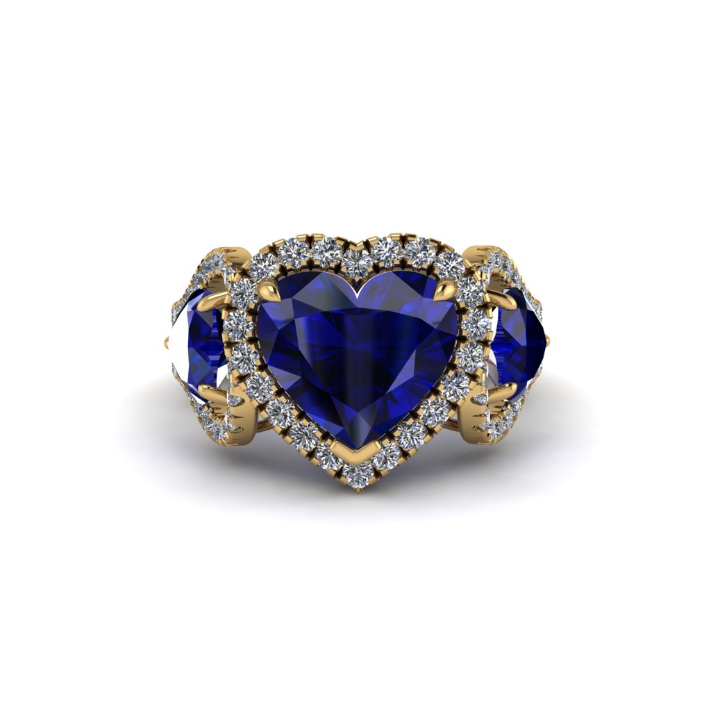 Sapphire Eternal Heartbeat Engagement Ring - Aylin No. 13