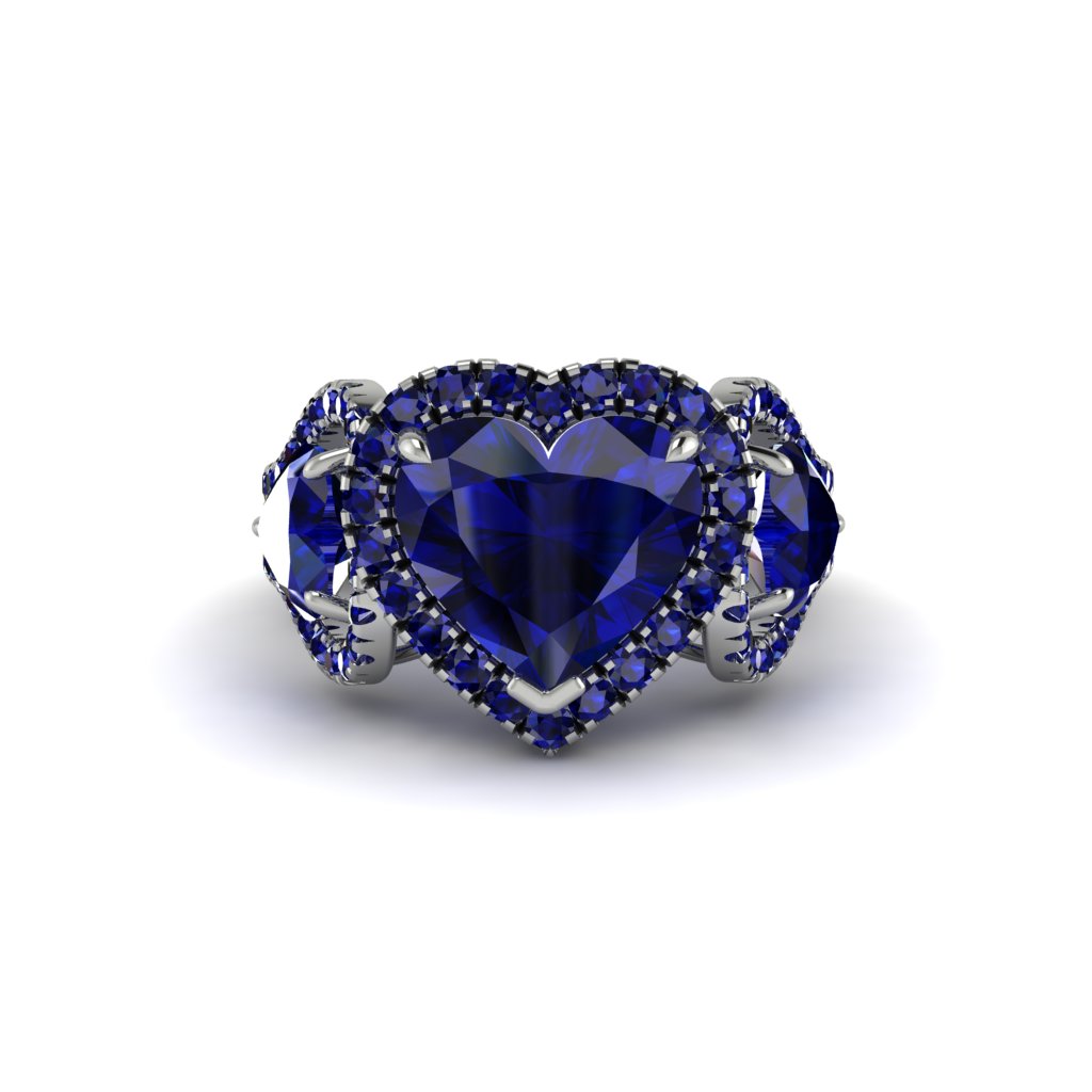Sapphire Eternal Heartbeat Engagement Ring - Aylin No. 75