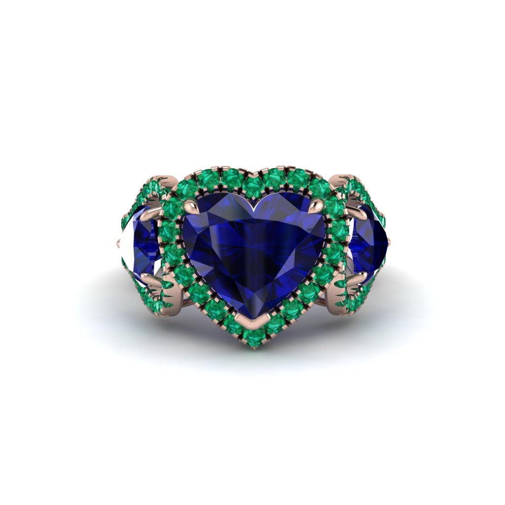Sapphire Eternal Heartbeat Engagement Ring - Aylin No. 29