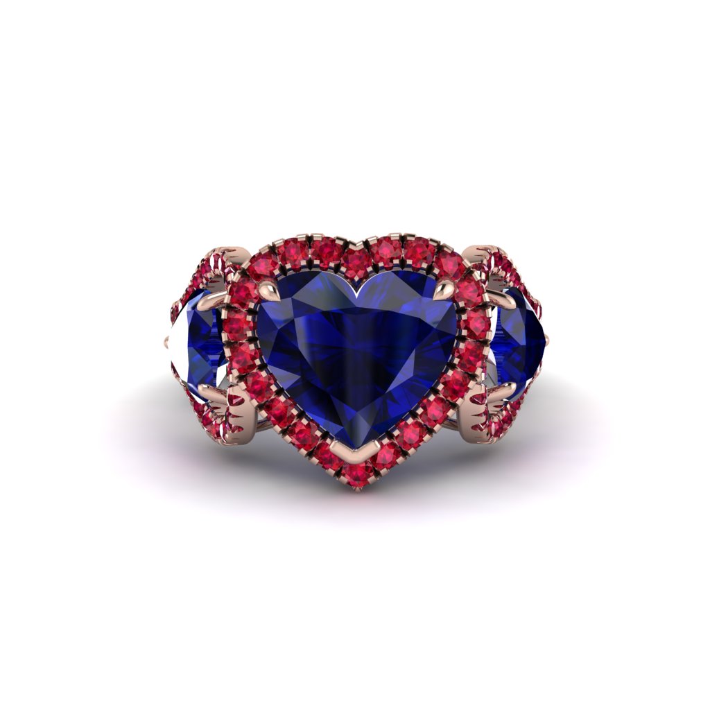 Sapphire Eternal Heartbeat Engagement Ring - Aylin No. 59