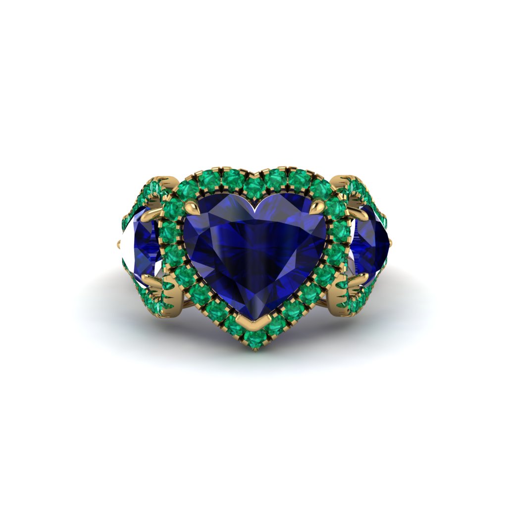 Sapphire Eternal Heartbeat Engagement Ring - Aylin No. 28