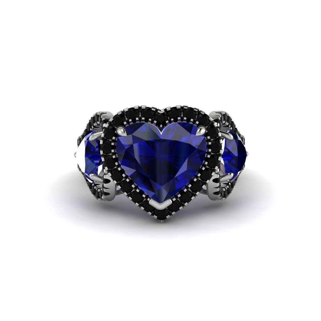 Sapphire Eternal Heartbeat Engagement Ring - Aylin No. 45