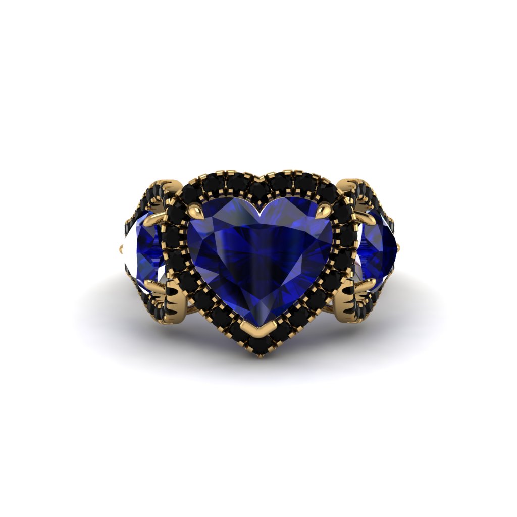 Sapphire Eternal Heartbeat Engagement Ring - Aylin No. 43