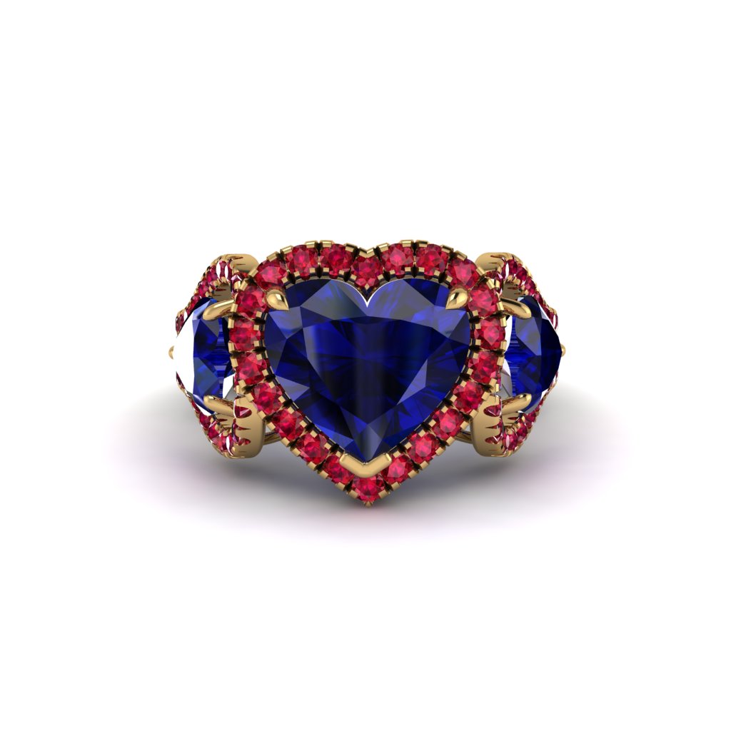 Sapphire Eternal Heartbeat Engagement Ring - Aylin No. 58