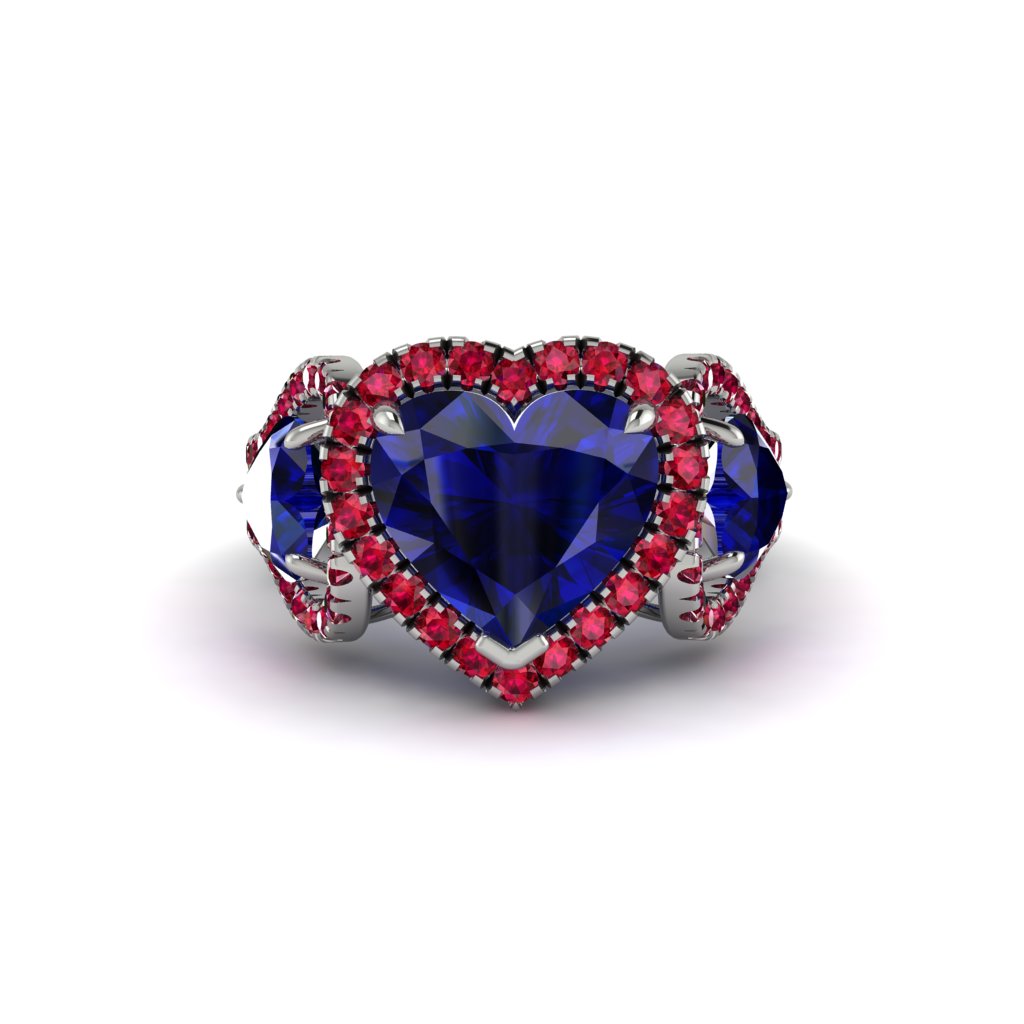 Sapphire Eternal Heartbeat Engagement Ring - Aylin No. 60