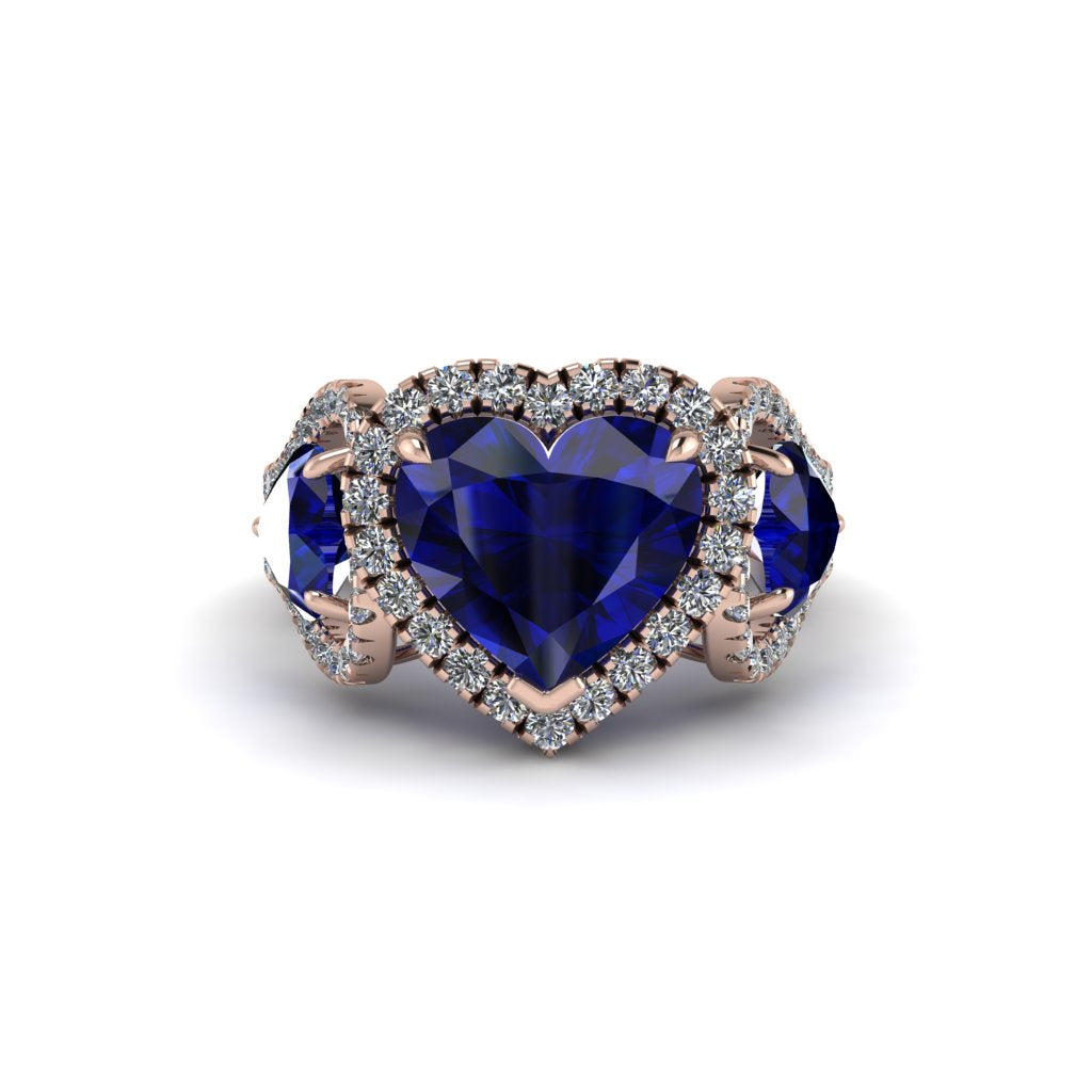 Sapphire Eternal Heartbeat Engagement Ring - Aylin No. 14