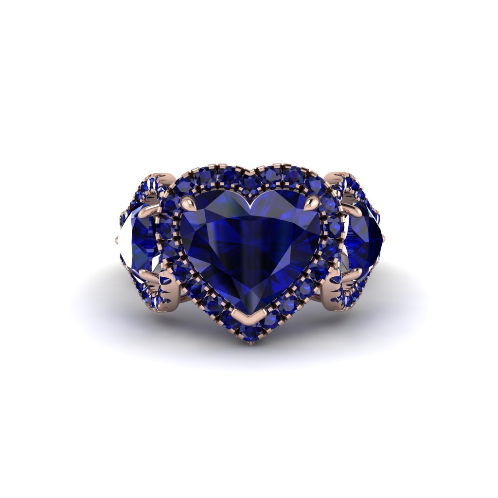 Sapphire Eternal Heartbeat Engagement Ring - Aylin No. 74