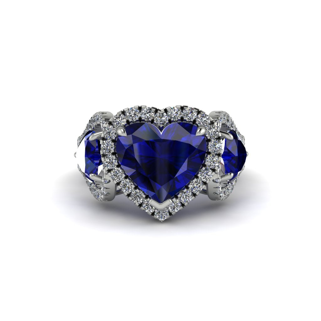 Sapphire Eternal Heartbeat Engagement Ring - Aylin No. 15