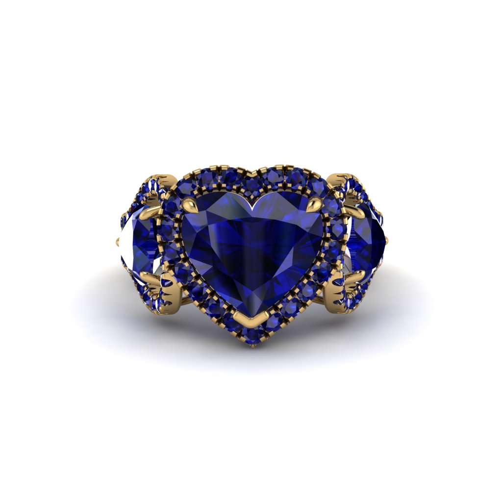 Sapphire Eternal Heartbeat Engagement Ring - Aylin No. 73