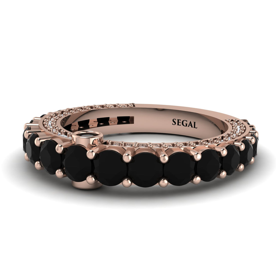 Black Diamond Eternal Love Wedding Ring - Anaya No. 8