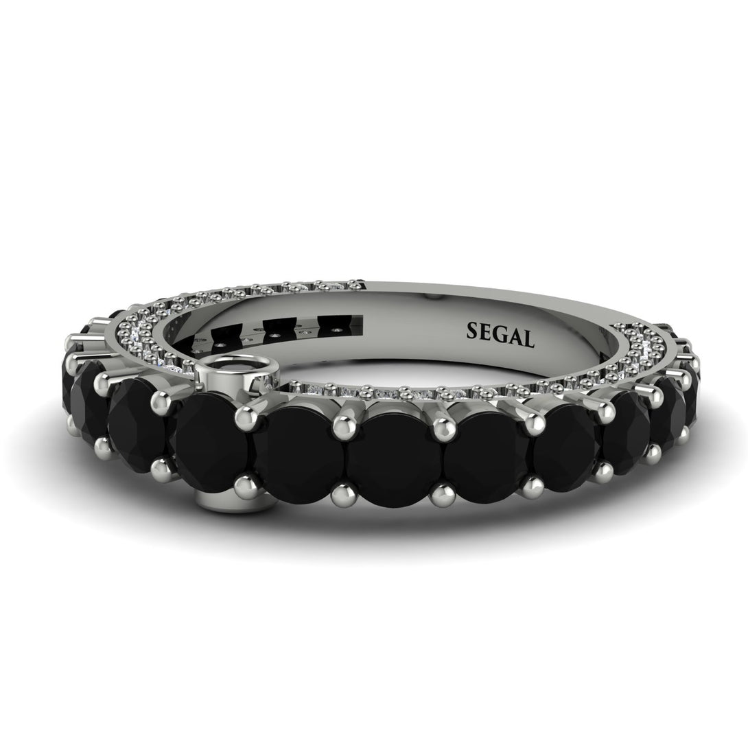 Black Diamond Eternal Love Wedding Ring - Anaya No. 9