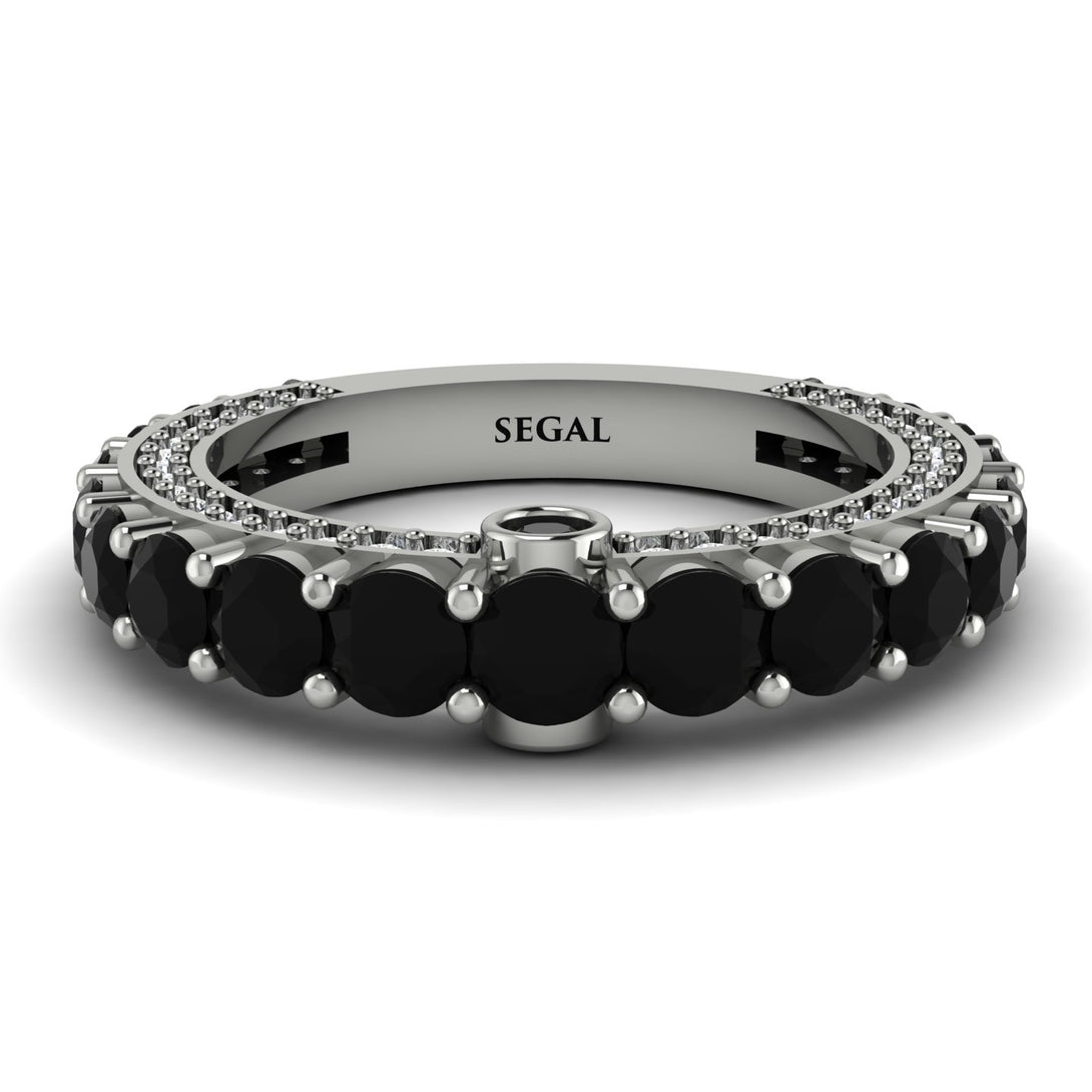 Black Diamond Eternal Love Wedding Ring - Anaya No. 9