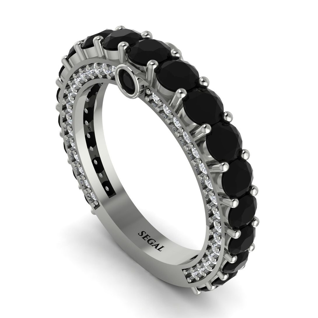 Black Diamond Eternal Love Wedding Ring - Anaya No. 9