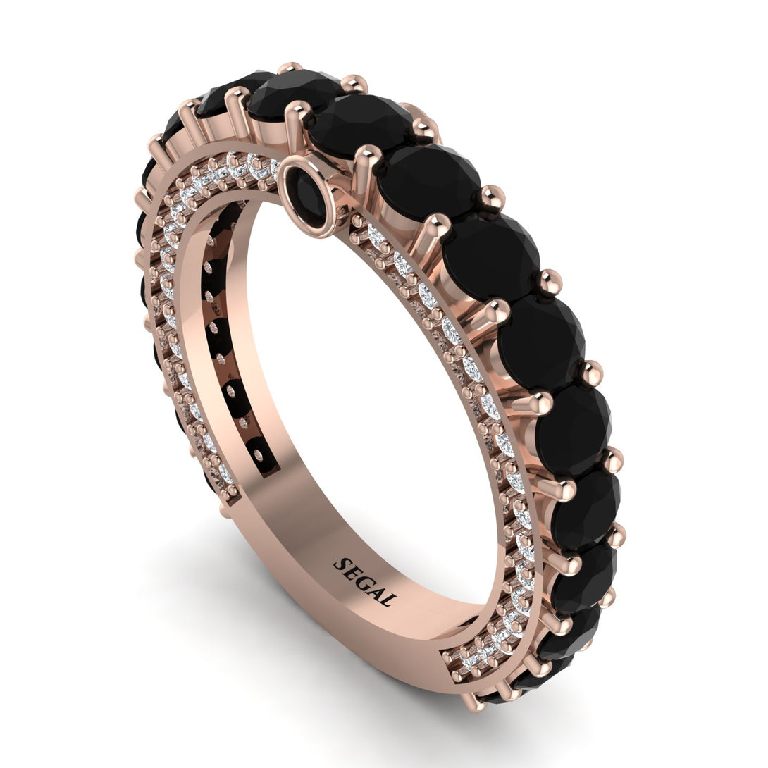 Black Diamond Eternal Love Wedding Ring - Anaya No. 8