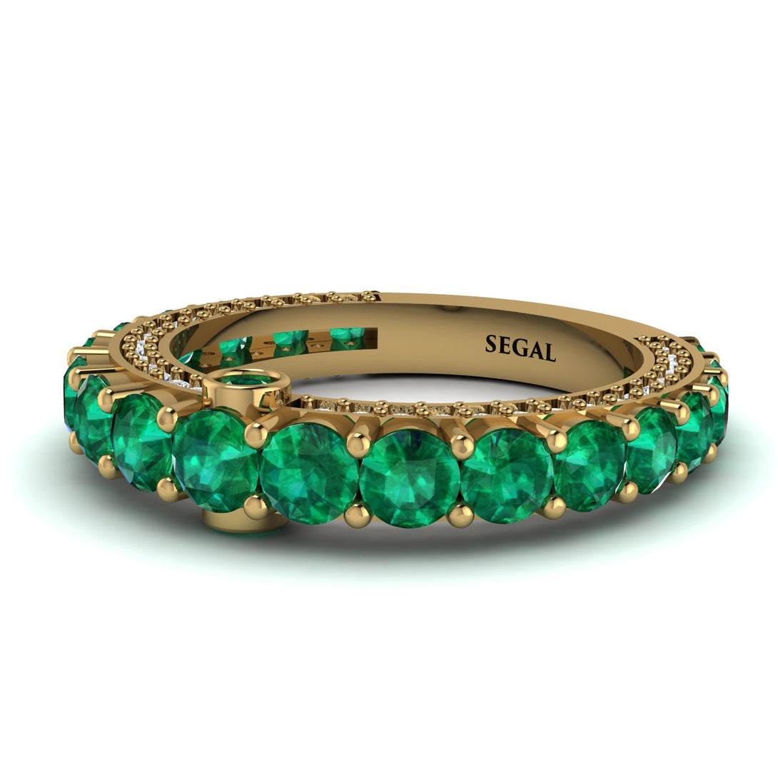 Emerald Eternal Love Wedding Ring - Anaya No. 4