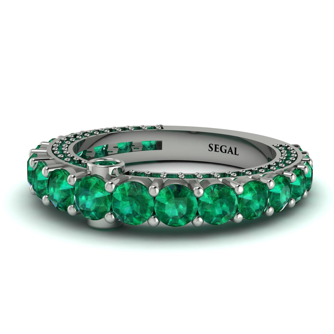 Emerald Eternal Love Wedding Ring - Anaya No. 21