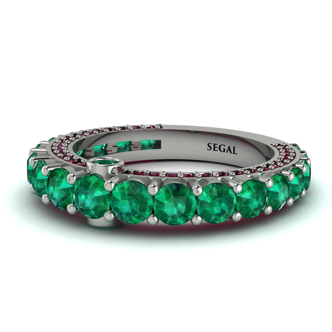 Emerald Eternal Love Wedding Ring - Anaya No. 51