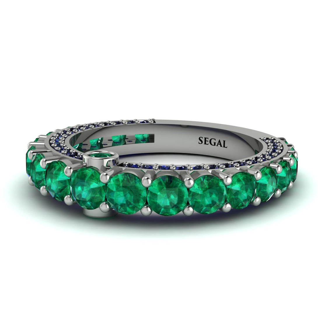 Emerald Eternal Love Wedding Ring - Anaya No. 66