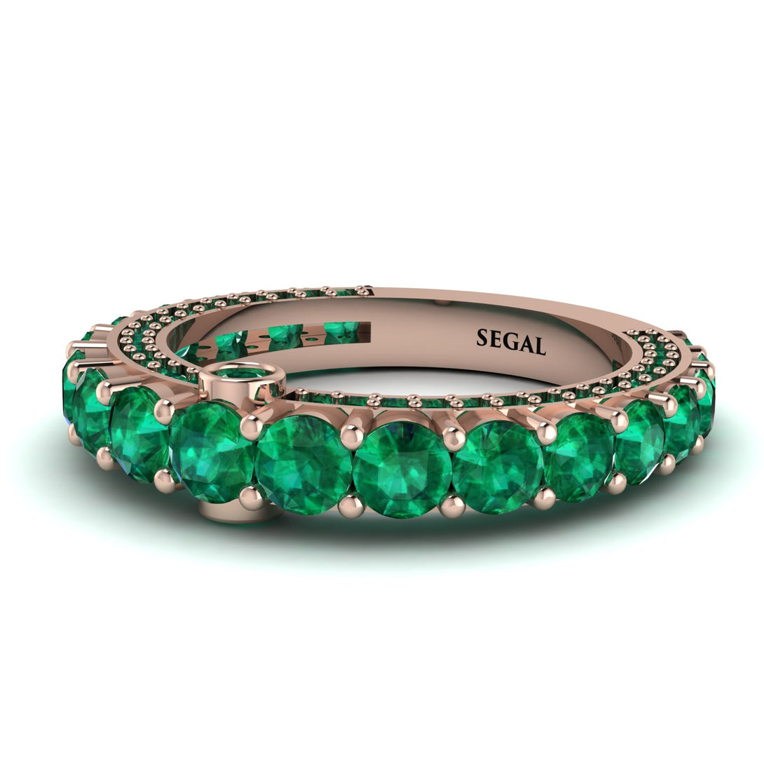 Emerald Eternal Love Wedding Ring - Anaya No. 20