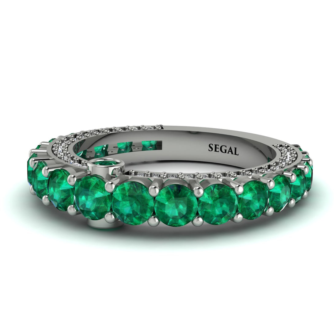 Emerald Eternal Love Wedding Ring - Anaya No. 6