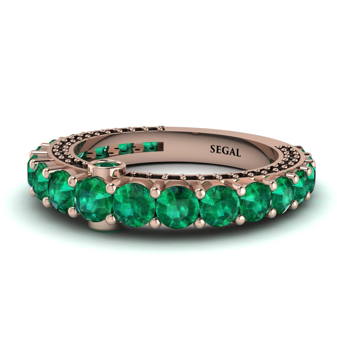 Emerald Eternal Love Wedding Ring - Anaya No. 35