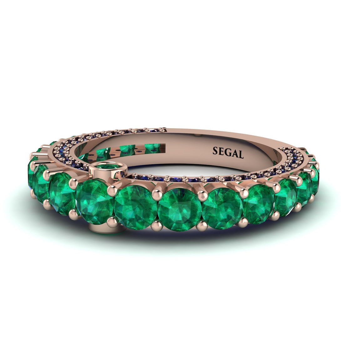 Emerald Eternal Love Wedding Ring - Anaya No. 65