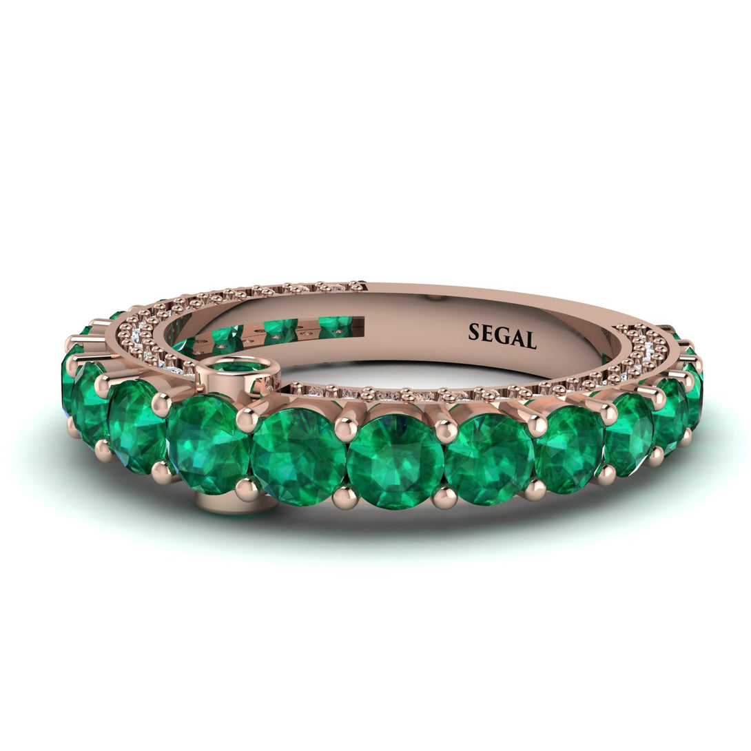 Emerald Eternal Love Wedding Ring - Anaya No. 5