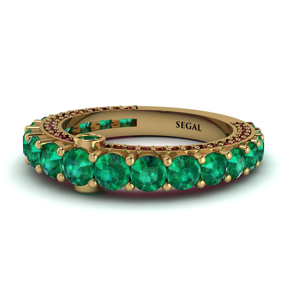 Emerald Eternal Love Wedding Ring - Anaya No. 49