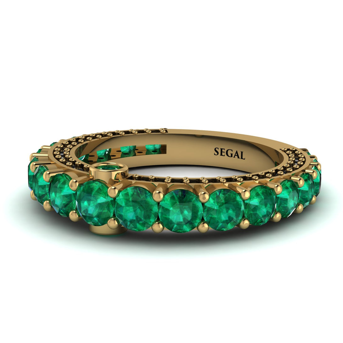 Emerald Eternal Love Wedding Ring - Anaya No. 34