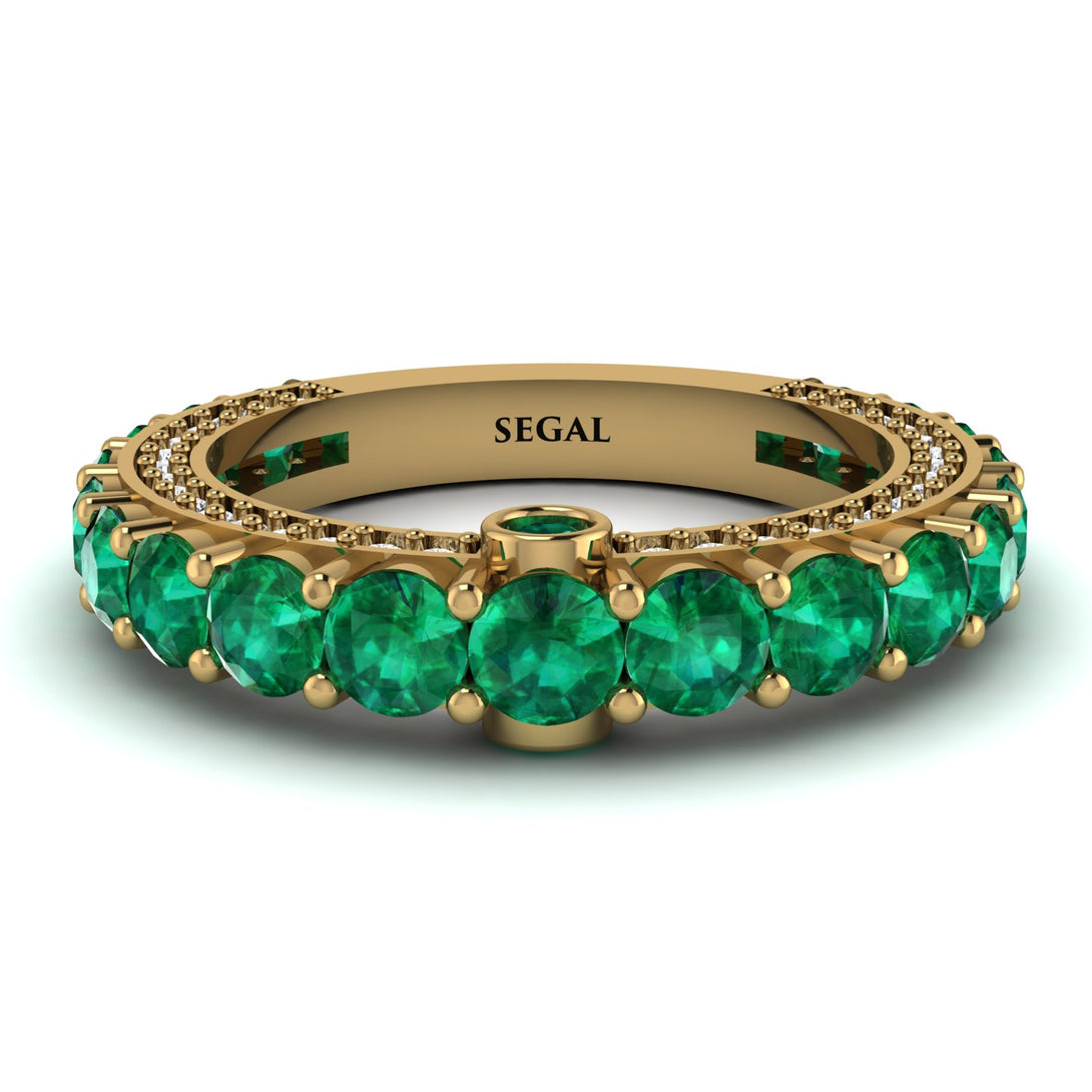 Emerald Eternal Love Wedding Ring - Anaya No. 4