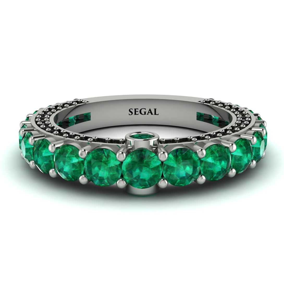Emerald Eternal Love Wedding Ring - Anaya No. 36