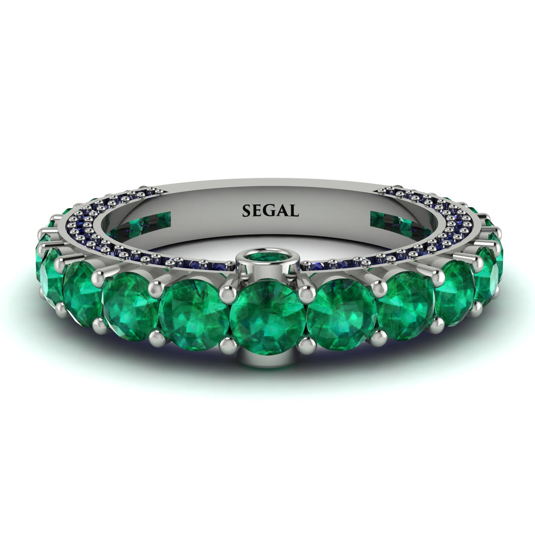 Emerald Eternal Love Wedding Ring - Anaya No. 66