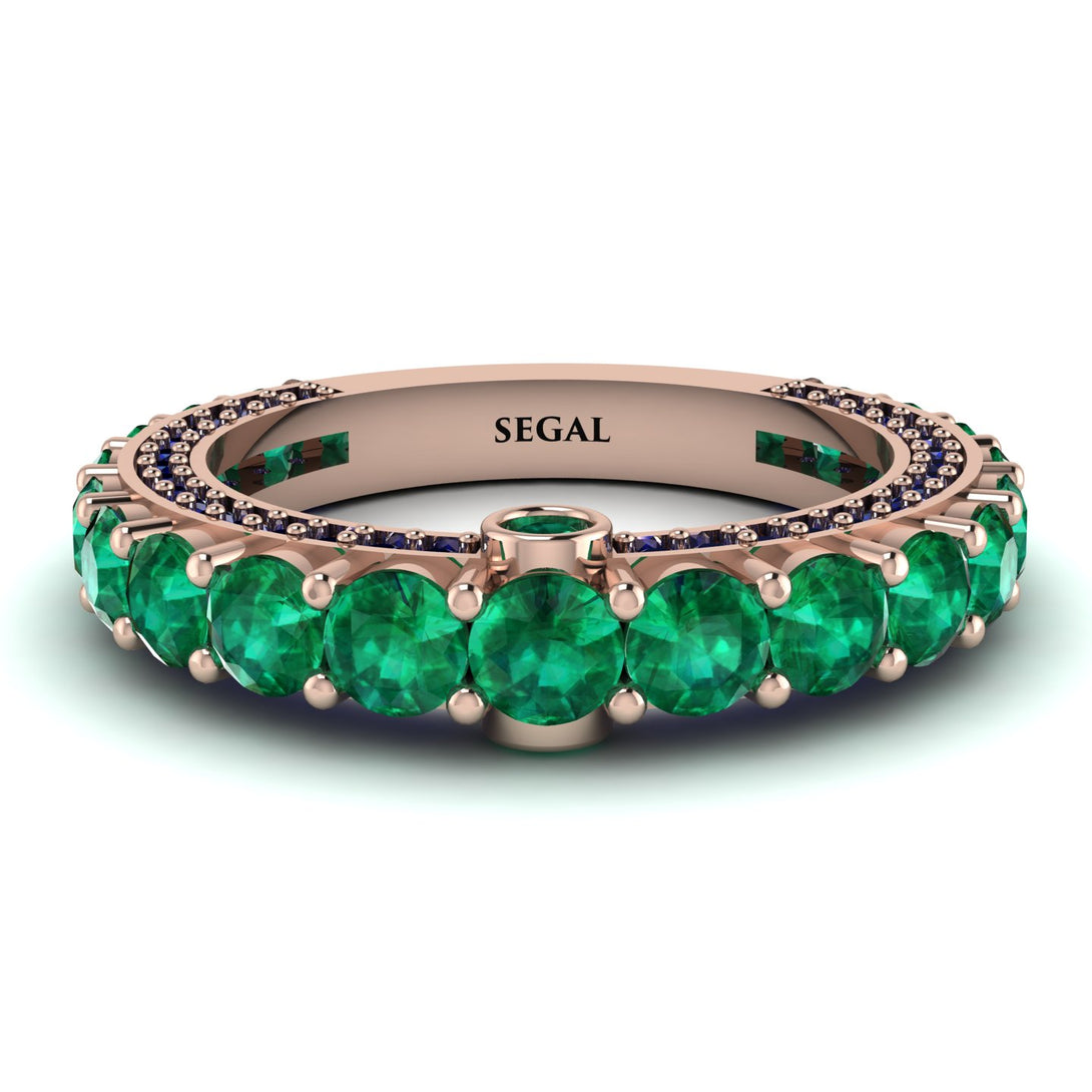 Emerald Eternal Love Wedding Ring - Anaya No. 65