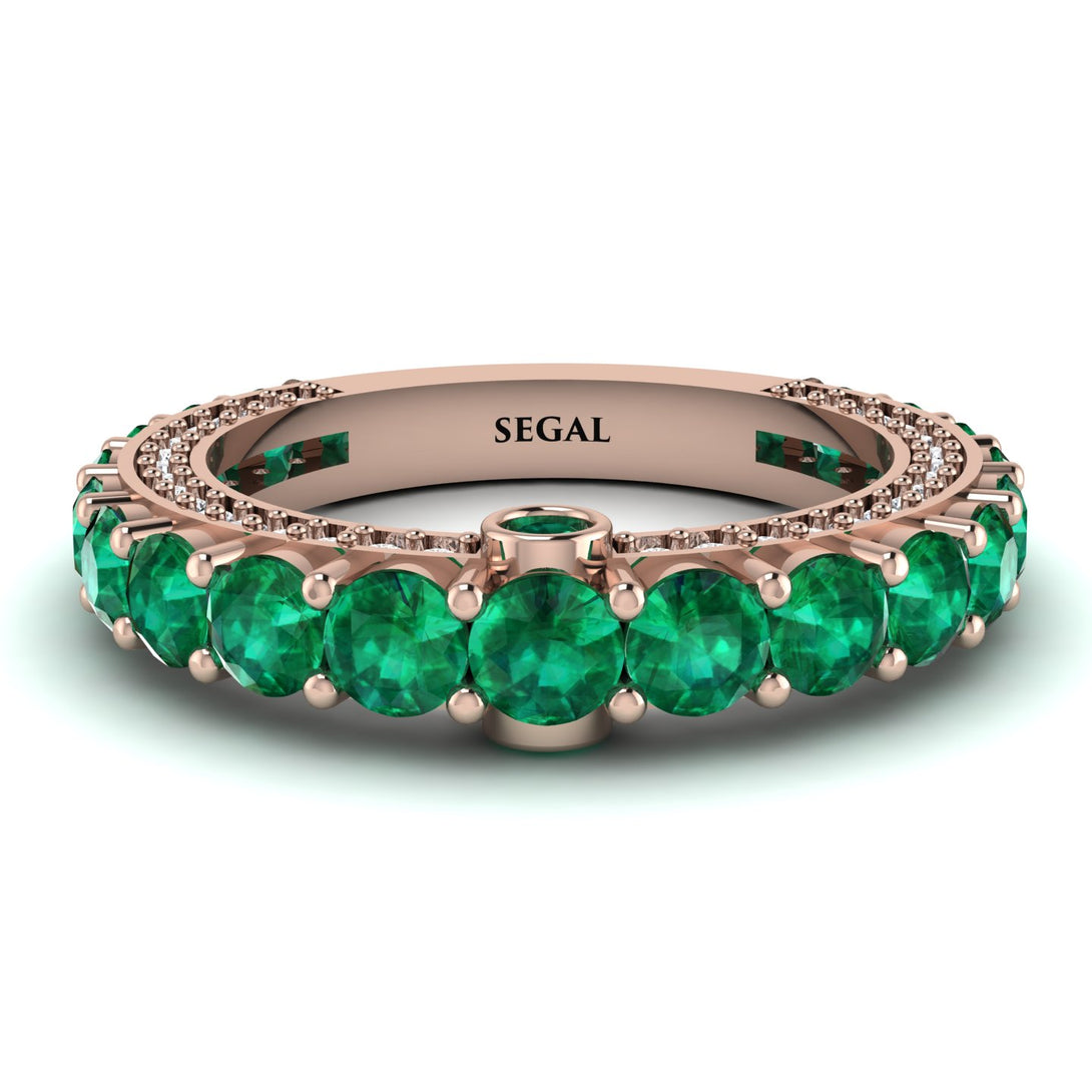 Emerald Eternal Love Wedding Ring - Anaya No. 5